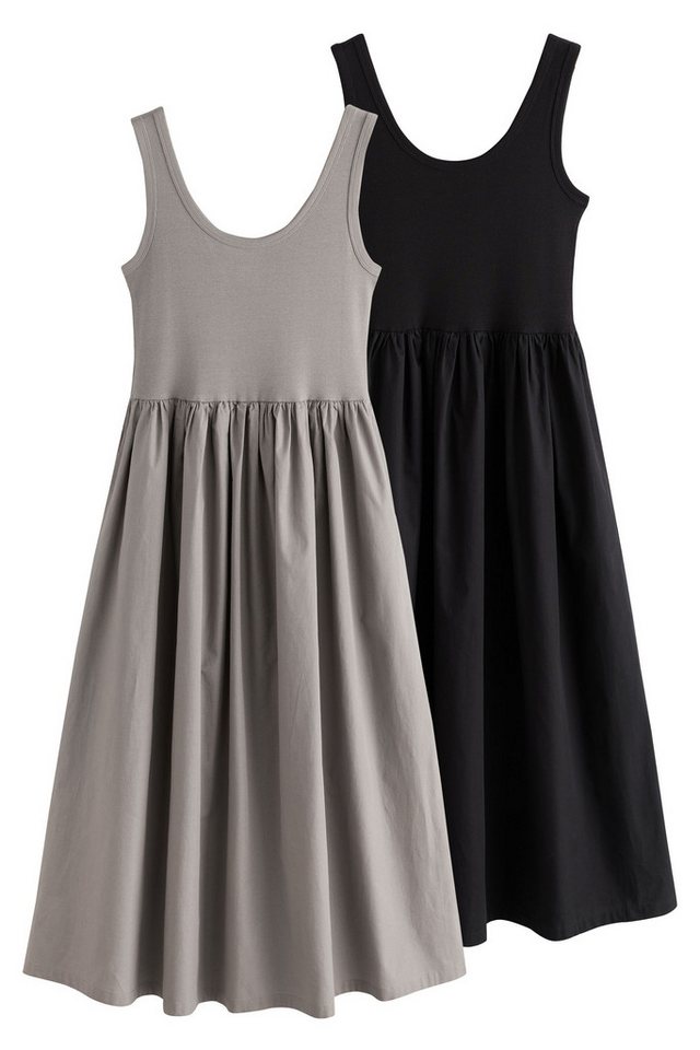The Set Midikleid The Set Midi-Trägerkleider aus Jersey, 2er-Pack (2-tlg) von The Set