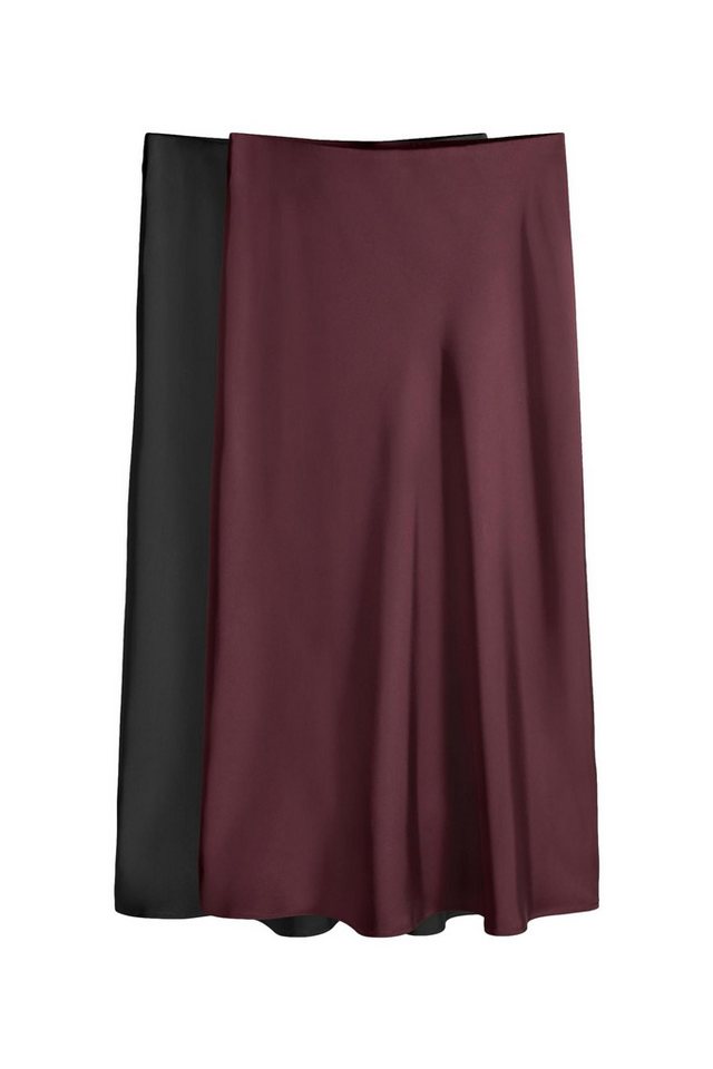 The Set Midirock The Set Midiröcke aus Satin, 2er-Pack (2-tlg) von The Set