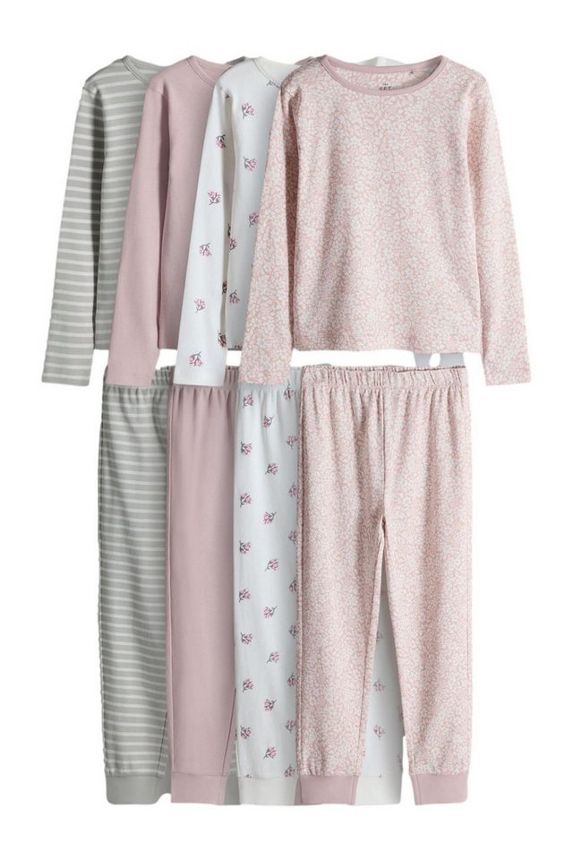 The Set Pyjama 4er-Pack The Set Snuggle Schlafanzüge (8 tlg) von The Set