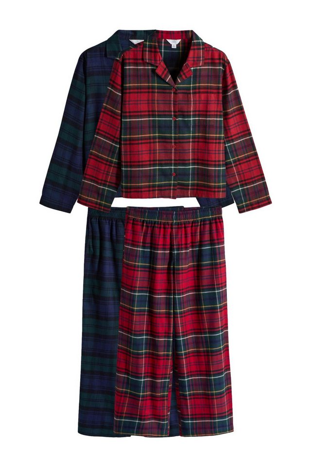 The Set Pyjama The Set Karo-Flanellschlafanzug, 2er-Pack (4 tlg) von The Set