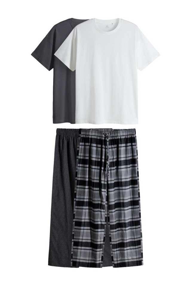 The Set Pyjama The Set Pyjama, T-Shirt und Flanellhose, 2er-Pack (4 tlg) von The Set