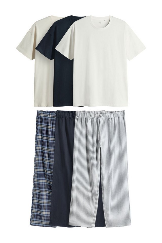 The Set Pyjama The Set Pyjama, T-Shirt und Flanellhose, 2er-Pack (6 tlg) von The Set