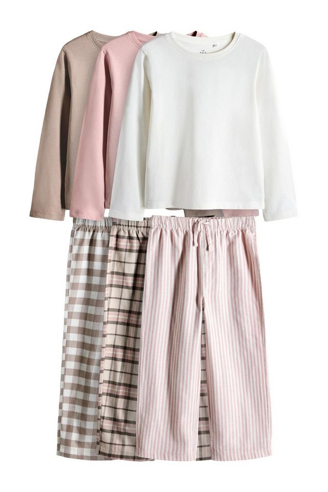 The Set Pyjama The Set Schlafanzug mit Langarmshirt, 3er-Pack (6 tlg) von The Set