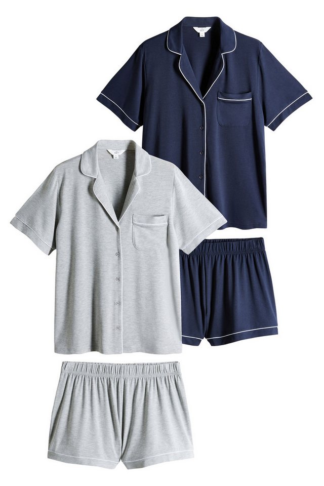 The Set Pyjama The Set geknöpfter Schlafanzug, 2er-Pack (4 tlg) von The Set