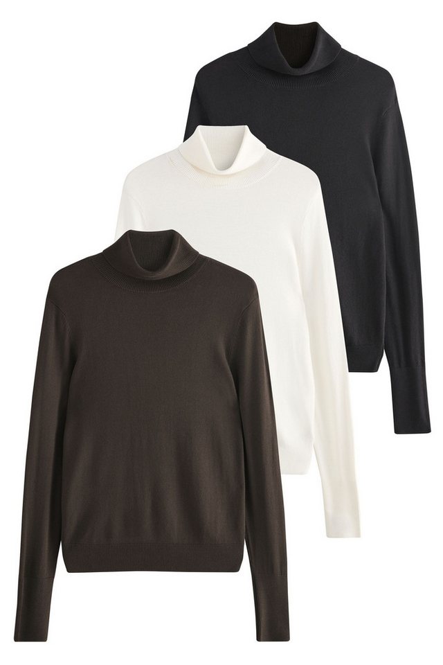 The Set Rollkragenpullover The Set Feinstrick-Rollkragenpullover, 3er-Pack (3-tlg) von The Set