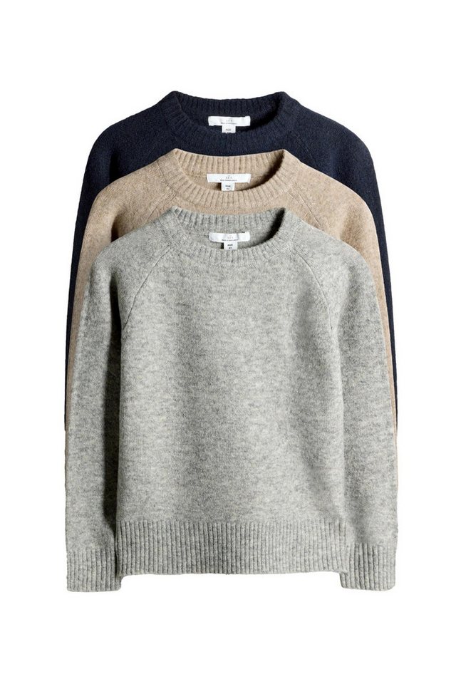 The Set Rundhalspullover The Set Rundhals-Strickpullover, 3er-Pack (3-tlg) von The Set