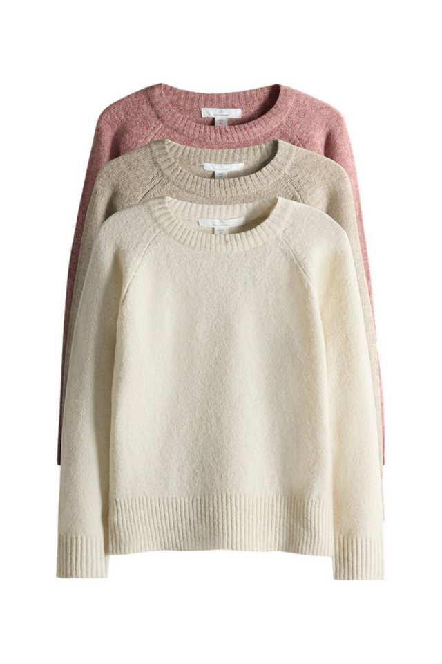 The Set Rundhalspullover The Set Rundhals-Strickpullover, 3er-Pack (3-tlg) von The Set