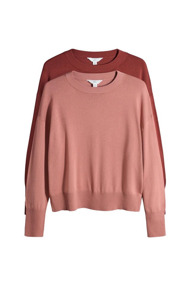 The Set Rundhalspullover The Set Rundhalspullover aus Feinstrick, 2er-Pack (2-tlg) von The Set