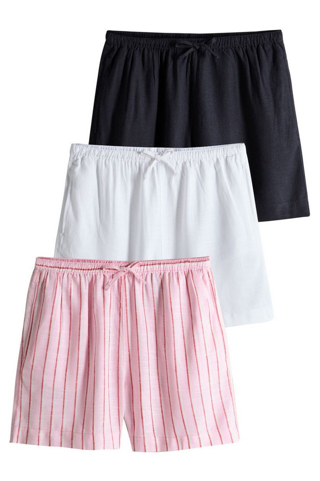 The Set Shorts The Set Schlupfshorts mit Leinenanteil, 2er-Pack (3-tlg) von The Set