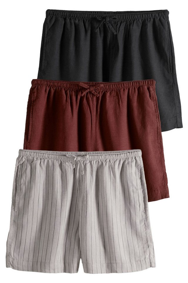 The Set Shorts The Set Schlupfshorts mit Leinenanteil, 2er-Pack (3-tlg) von The Set