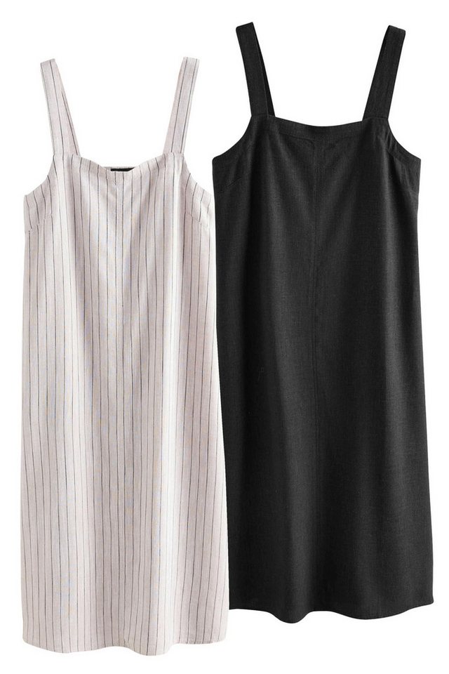 The Set Sommerkleid The Set 2er-Pack Kleider mit Leinenanteil (2-tlg) von The Set