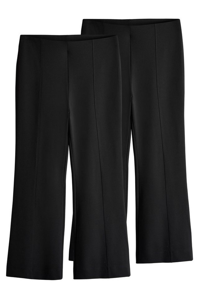 The Set Stoffhose 2er-Pack The Set Ponte-Hosen mit weitem Bein (2-tlg) von The Set