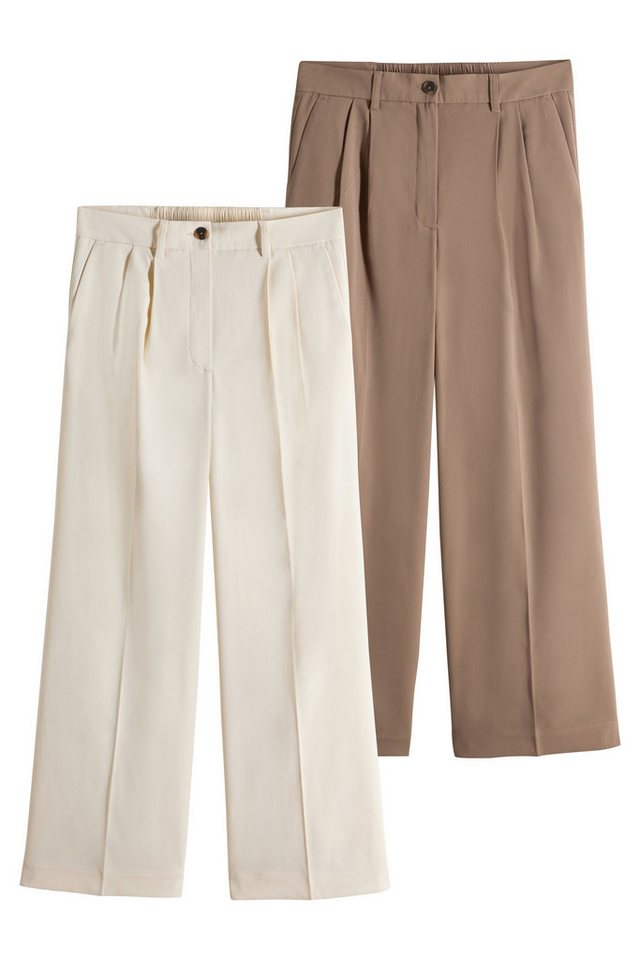 The Set Stoffhose The Set Hose mit Falten und weitem Bein, 2er-Pack (2-tlg) von The Set