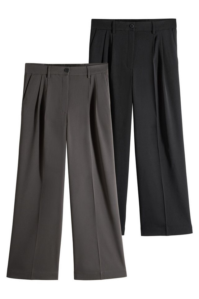 The Set Stoffhose The Set Hose mit Falten und weitem Bein, 2er-Pack (2-tlg) von The Set