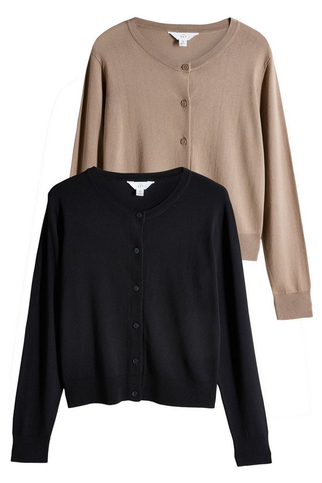 The Set Strickjacke 2 x The Set Feinstrick-Cardigans mit Knopfleiste (2-tlg) von The Set
