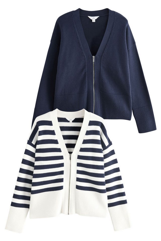 The Set Strickjacke The Set Cardigans mit Reißverschluss, 2er-Pack (2-tlg) von The Set