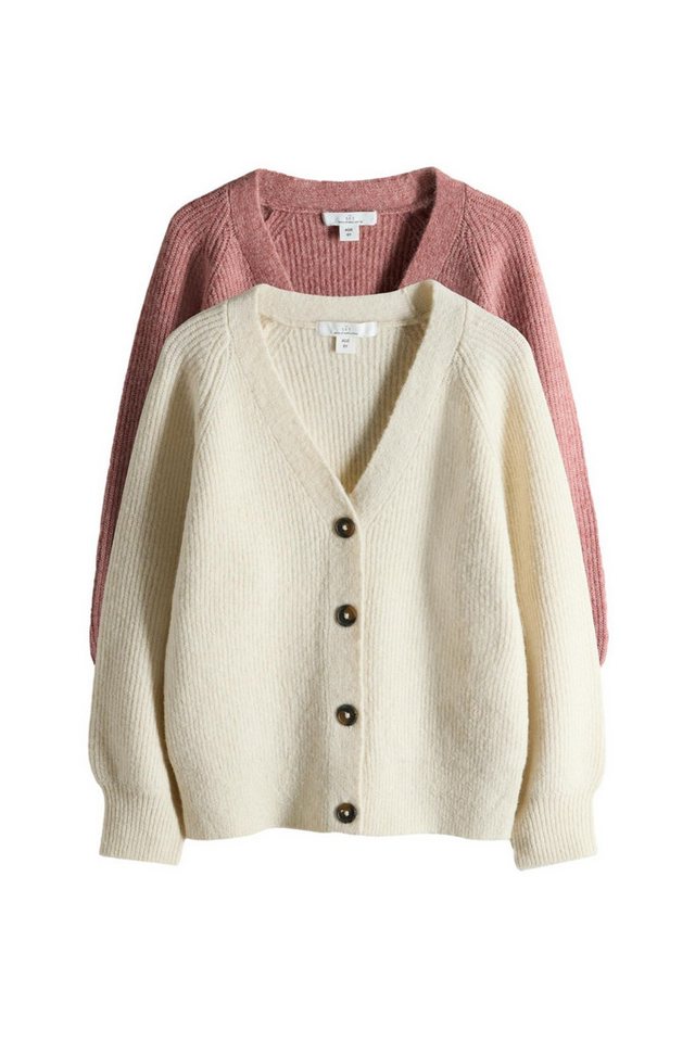 The Set Strickjacke The Set Gerippte Strickjacken, 2er-Pack (2-tlg) von The Set