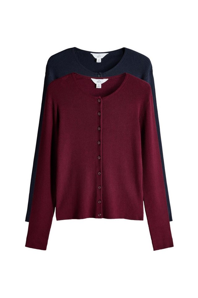 The Set Strickjacke The Set gerippte Strickjacken, 2er-Pack (2-tlg) von The Set