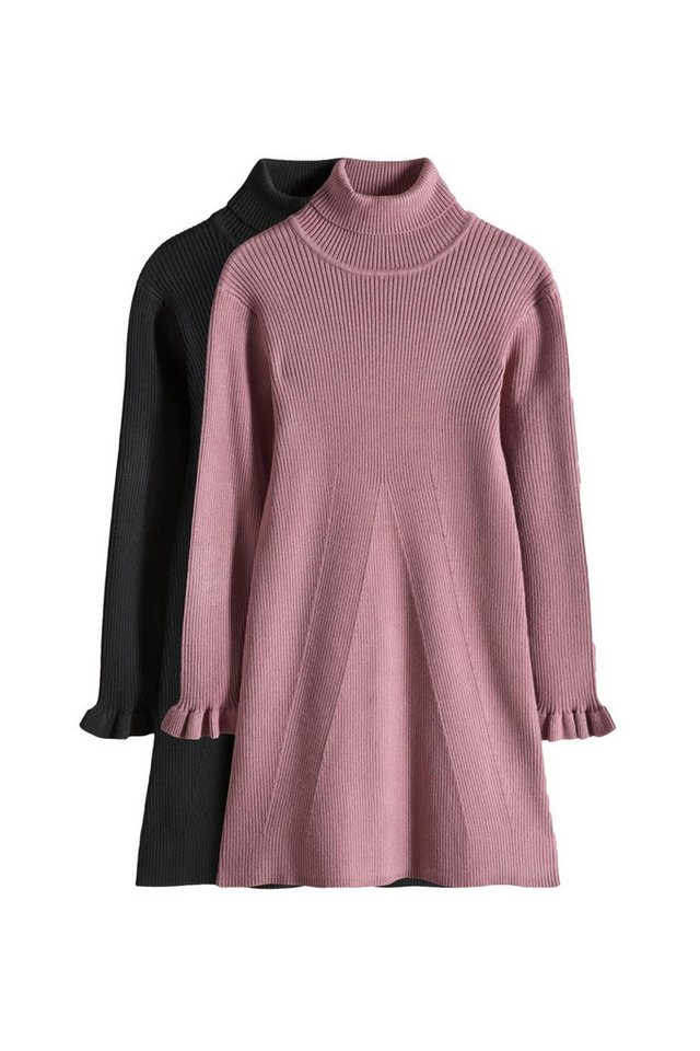 The Set Strickkleid The Set gerippte Rollkragenkleider, 2er-Pack (2-tlg) von The Set