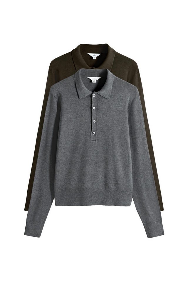 The Set Strickpullover 2 x The Set Feinstrickpullover mit Polokragen (2-tlg) von The Set