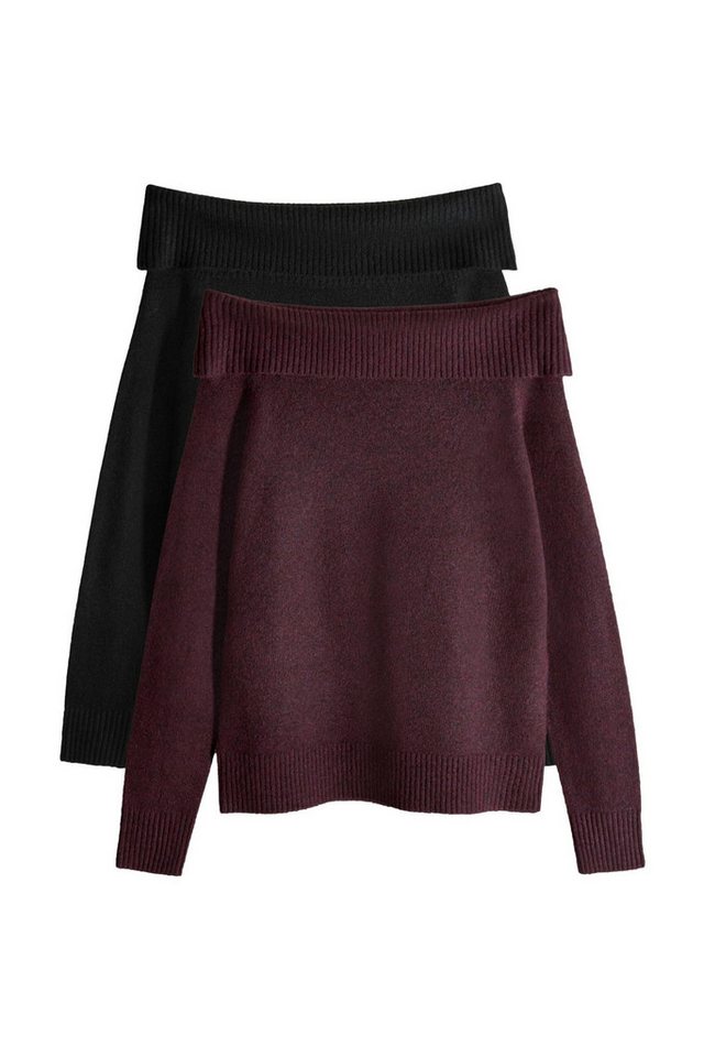 The Set Strickpullover The Set Bardot-Strickpullover, 2er-Pack (2-tlg) von The Set