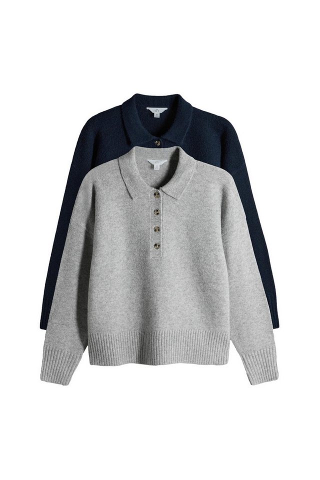 The Set Strickpullover The Set Strickpullover mit Kragen, 2er-Pack (2-tlg) von The Set