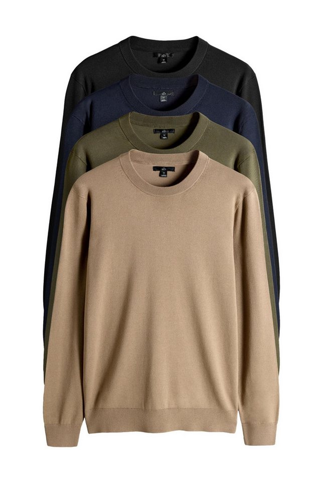 The Set Strickpullover The Set Strickpullover mit langen Ärmeln, 3er-Pack (4-tlg) von The Set