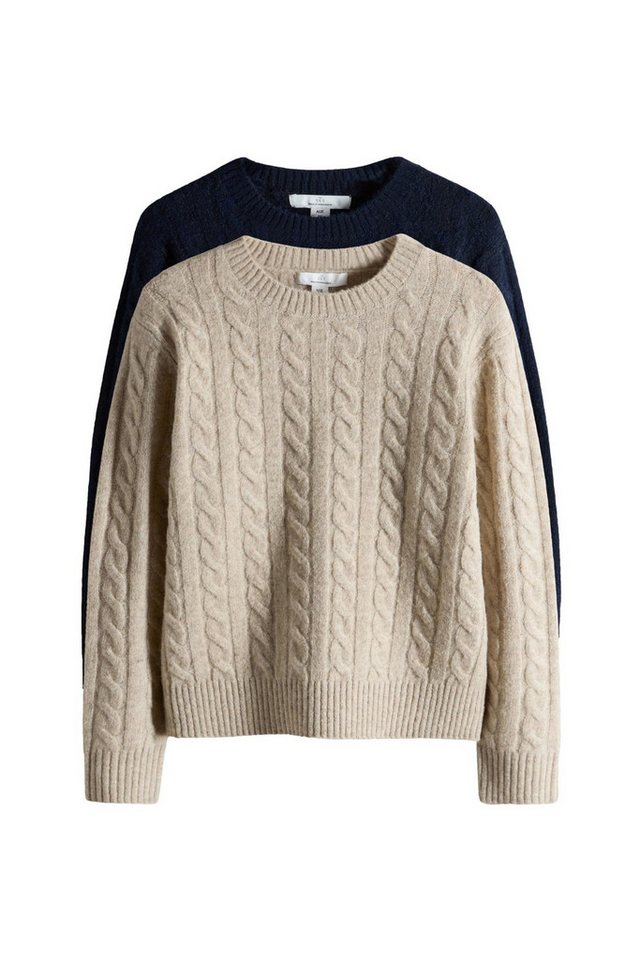 The Set Strickpullover The Set Zopfmusterpullover, 2er-Pack (2-tlg) von The Set