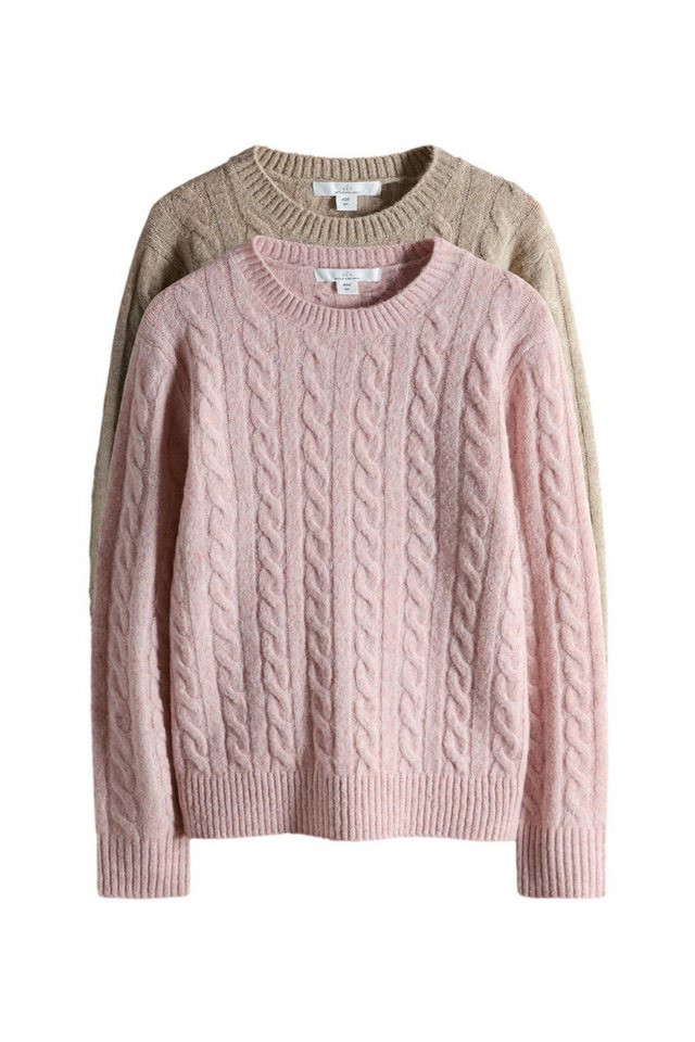 The Set Strickpullover The Set Zopfmusterpullover, 2er-Pack (2-tlg) von The Set