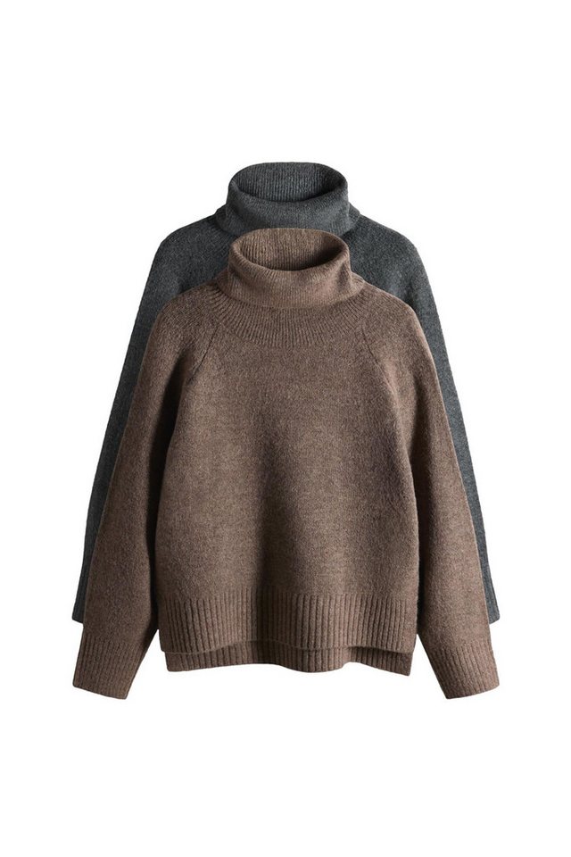 The Set Strickpullover The Set gestrickte Rollkragenpullover, 2er-Pack (2-tlg) von The Set