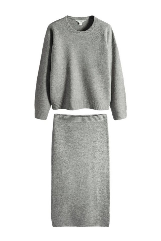 The Set Sweatanzug The Set Strickpullover mit passendem Midirock (2-tlg) von The Set