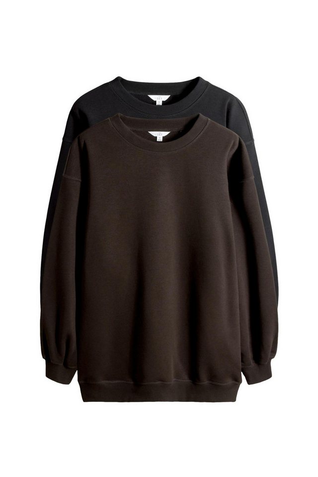 The Set Sweater The Set Lange Rundhals-Sweatshirts, 2er-Pack (2-tlg) von The Set