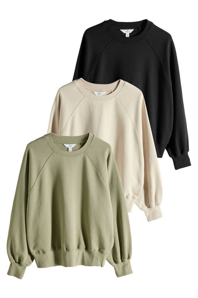 The Set Sweater The Set Raglan-Sweatshirts, 3er-Pack (3-tlg) von The Set
