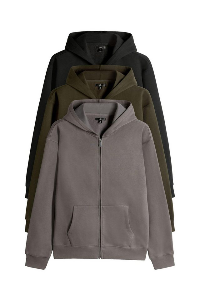 The Set Sweater The Set Reißverschluss-Hoodies, 3er-Pack (3-tlg) von The Set