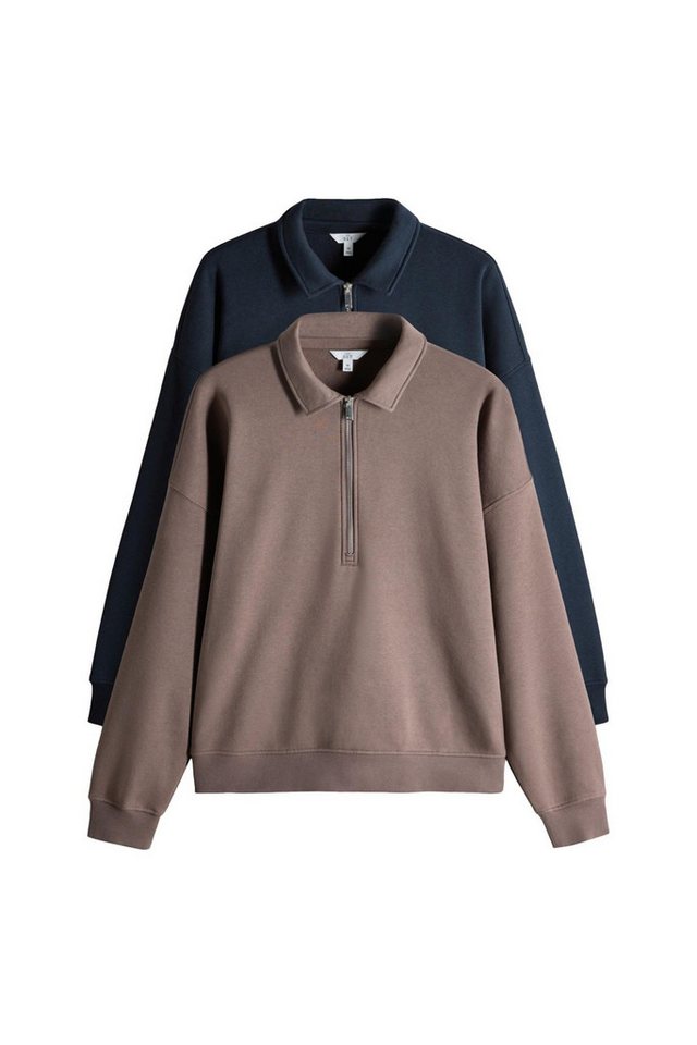 The Set Sweater The Set Sweatshirt mit Kragen und RV, 2er-Pack (2-tlg) von The Set