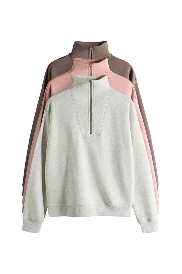 The Set Sweater The Set Sweatshirt mit Reißverschluss, 3er-Pack (3-tlg) von The Set