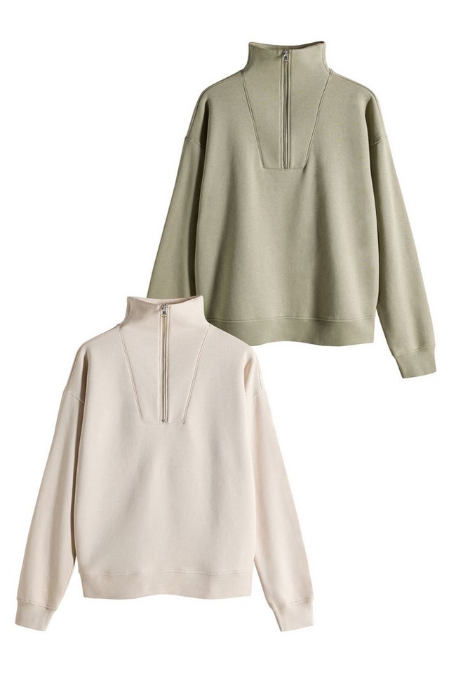 The Set Sweater The Set Troyer aus Sweatstoff, 2er-Pack (2-tlg) von The Set