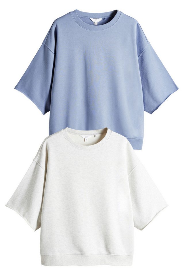 The Set Sweatshirt The Set 2er-Pack kurzärmelige Loopback-Sweatshirts (2-tlg) von The Set