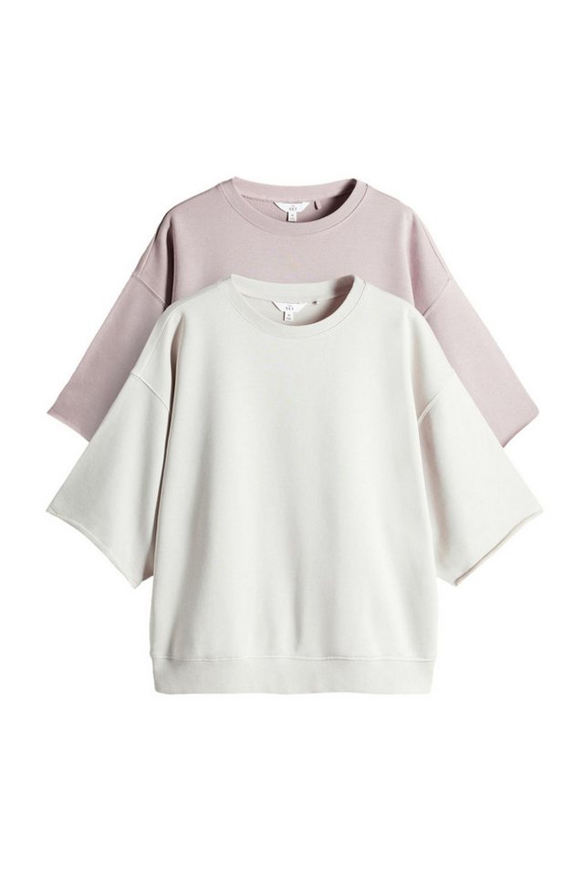 The Set Sweatshirt The Set 2er-Pack kurzärmelige Loopback-Sweatshirts (2-tlg) von The Set