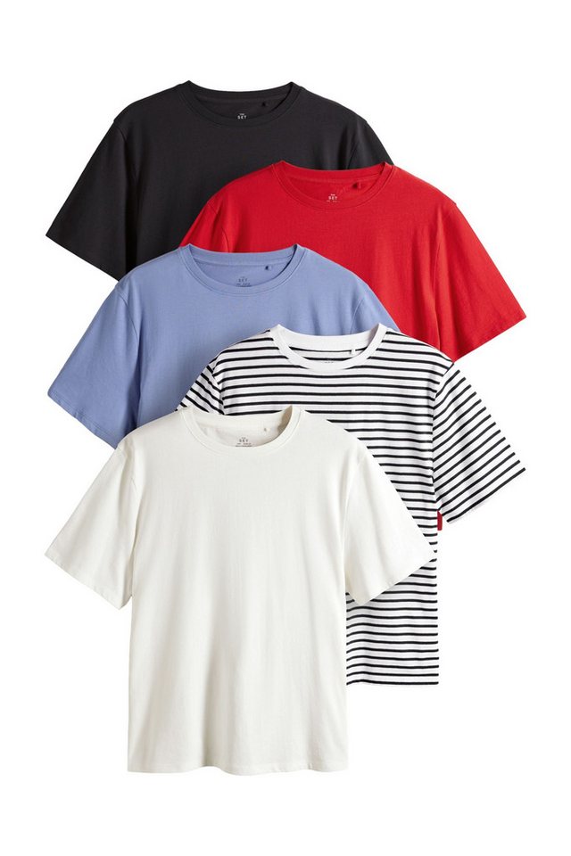 The Set T-Shirt 5er-Pack The Set Relaxed Fit T-Shirts Baumwolle (5-tlg) von The Set