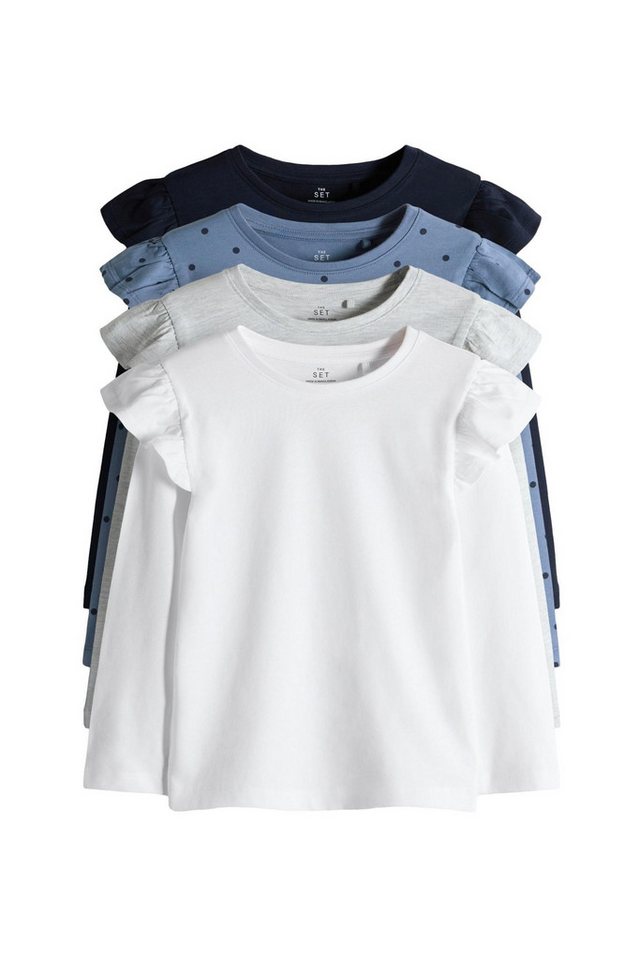 The Set T-Shirt The Set Langarmshirts mit Raffung, 4er-Pack (4-tlg) von The Set