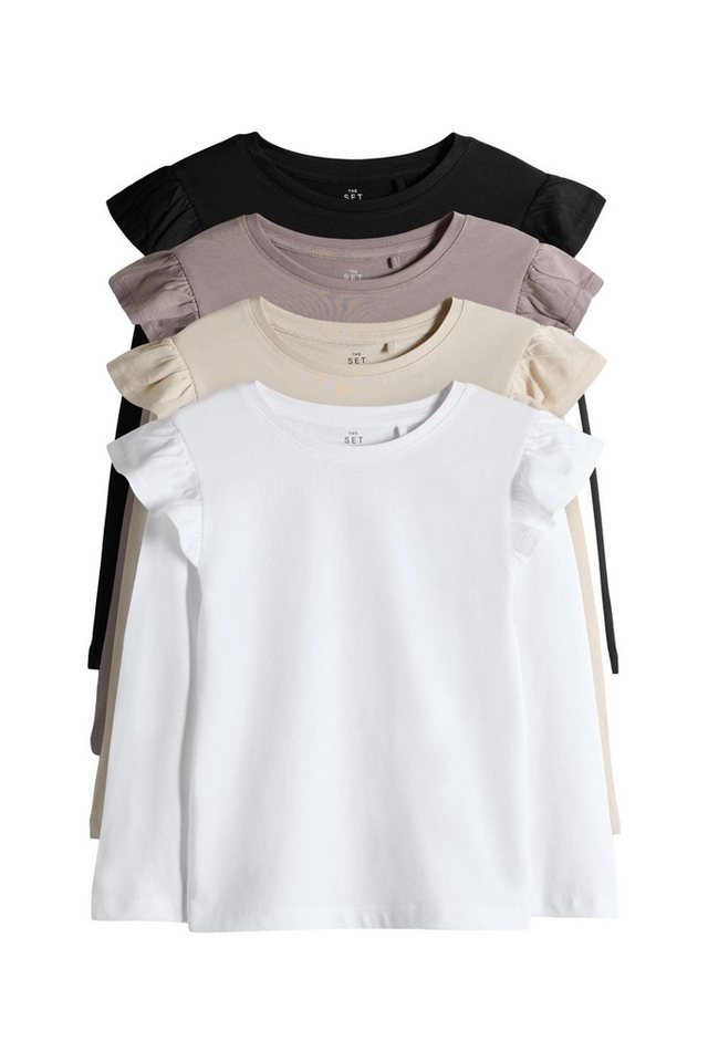 The Set T-Shirt The Set Langarmshirts mit Raffung, 4er-Pack (4-tlg) von The Set