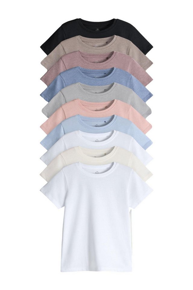 The Set T-Shirt The Set Regular Fit Kurzarm-T-Shirts, 10er-Pack (10-tlg) von The Set