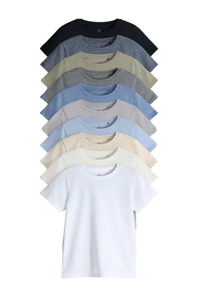 The Set T-Shirt The Set Regular Fit Kurzarm-T-Shirts, 10er-Pack (10-tlg) von The Set