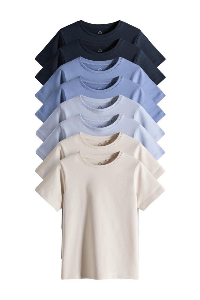 The Set T-Shirt The Set Regular Fit Kurzarm-T-Shirts im 8er-Pack (8-tlg) von The Set