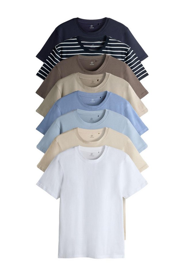The Set T-Shirt The Set Regular Fit Kurzarm-T-Shirts im 8er-Pack (8-tlg) von The Set