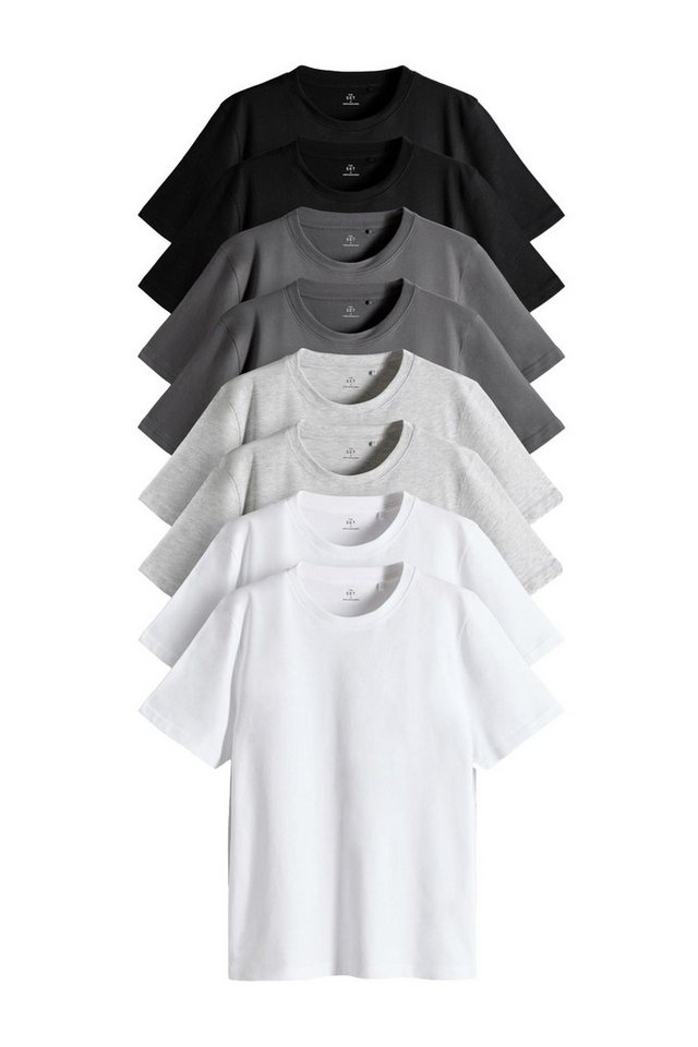 The Set T-Shirt The Set Regular Fit Kurzarm-T-Shirts im 8er-Pack (8-tlg) von The Set