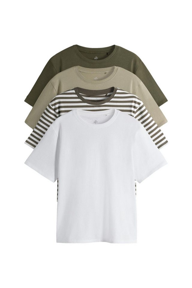 The Set T-Shirt The Set Relaxed Fit Kurzarm-T-Shirts, 4er-Pack (4-tlg) von The Set