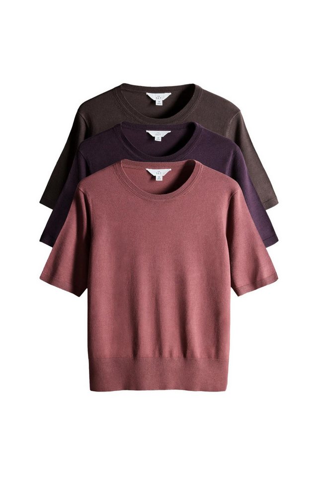 The Set T-Shirt The Set T-Shirts aus Feinstrick, 4er-Pack (3-tlg) von The Set