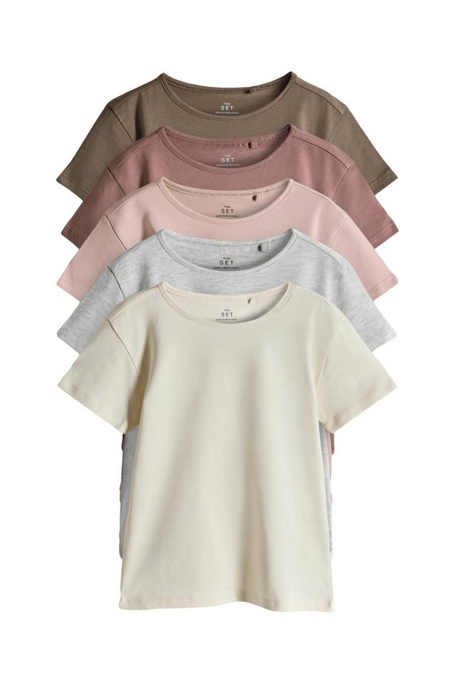 The Set T-Shirt The Set T-Shirts mit Rundhalsausschnitt, 5er-Pack (5-tlg) von The Set
